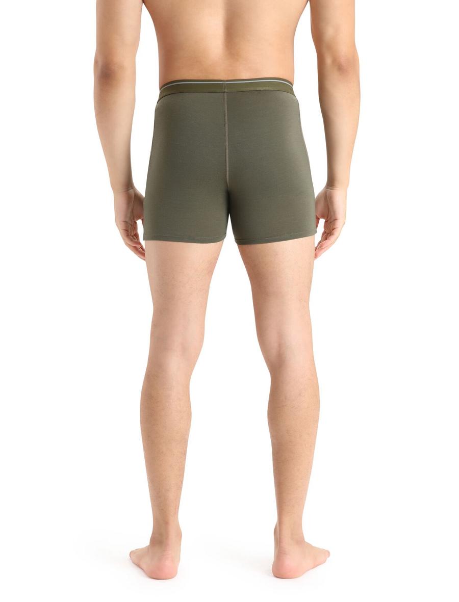 Loden Icebreaker Merino Anatomica Boxers Men's Underwear | AU 1313EBCX